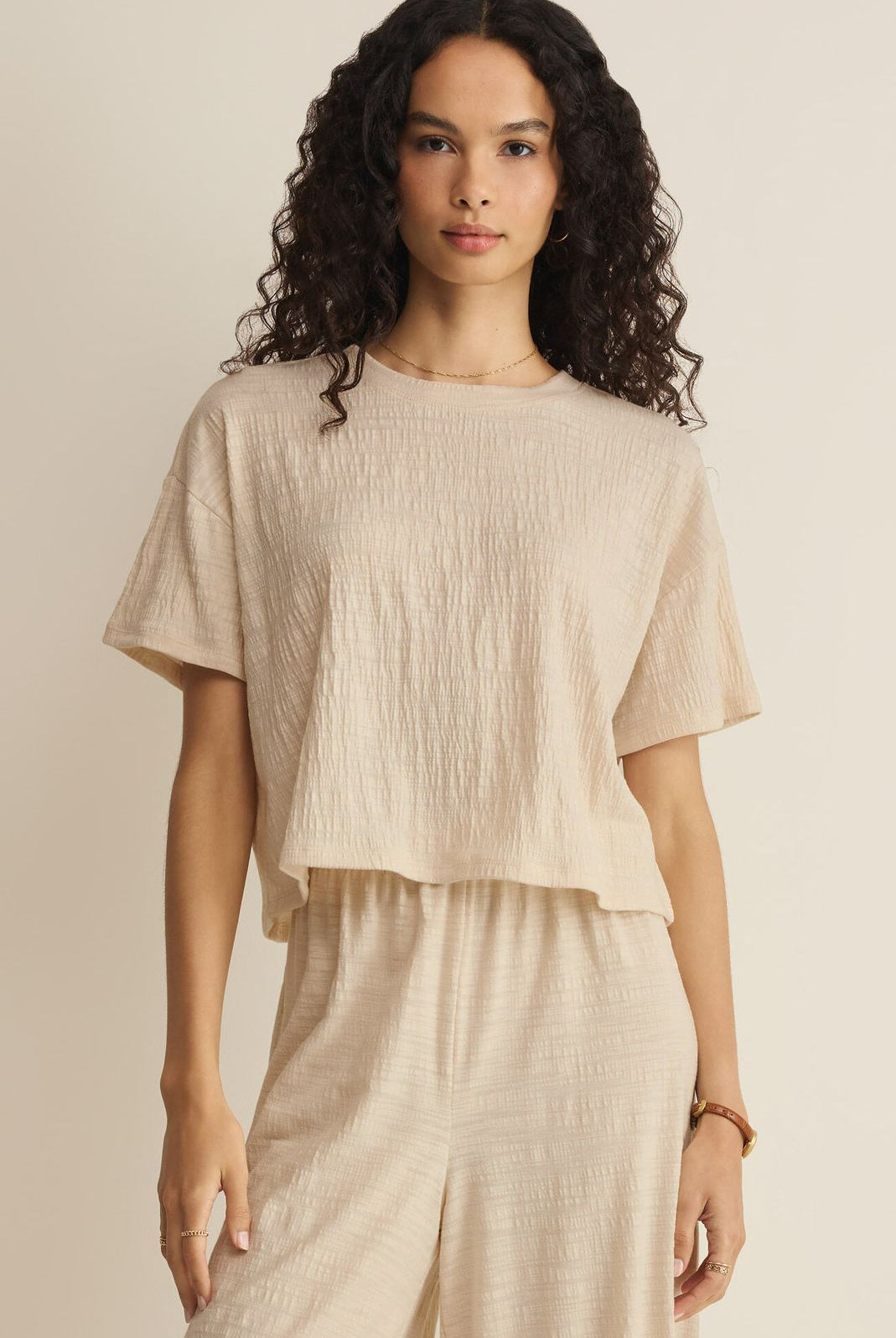 Z Supply: Sway Tee-Whisper White-1- Tops-Z SUPPLY-Usher & Co - Women's Boutique Located in Atoka, OK and Durant, OK