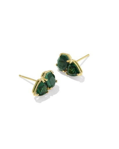 Kendra Scott: Tatum Stud Earrings-Gold Green Mix-7- Jewelry-KENDRA SCOTT-Usher & Co - Women's Boutique Located in Atoka, OK and Durant, OK