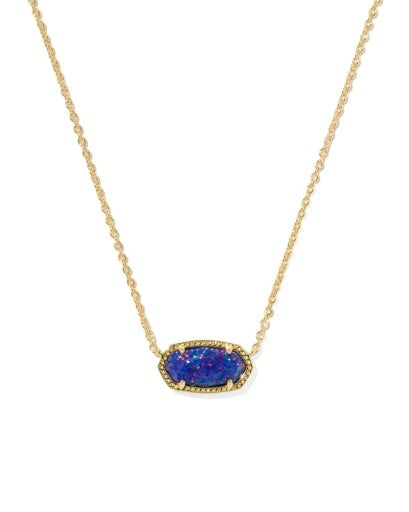 Kendra Scott: Elisa Pendant Necklace-Gold Indigo Kyocera Opal-7- Jewelry-KENDRA SCOTT-Usher & Co - Women's Boutique Located in Atoka, OK and Durant, OK