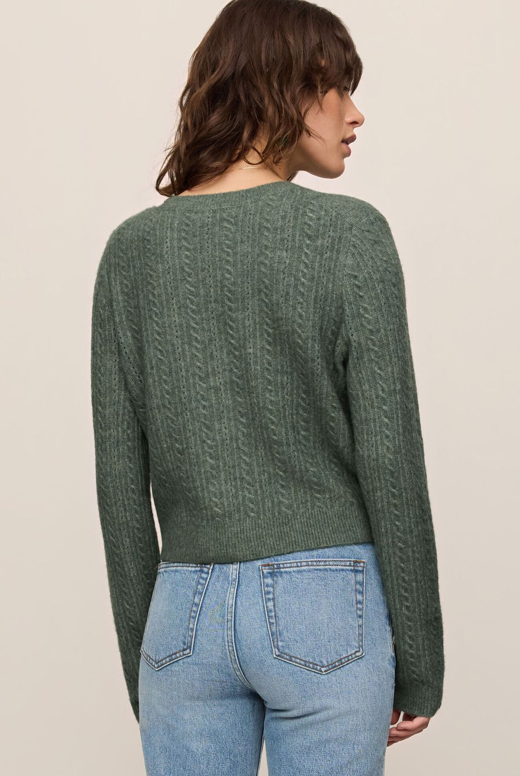 Z Supply: Medina Pointelle Cardigan-Monstera-1- Tops-Z SUPPLY-Usher & Co - Women's Boutique Located in Atoka, OK and Durant, OK