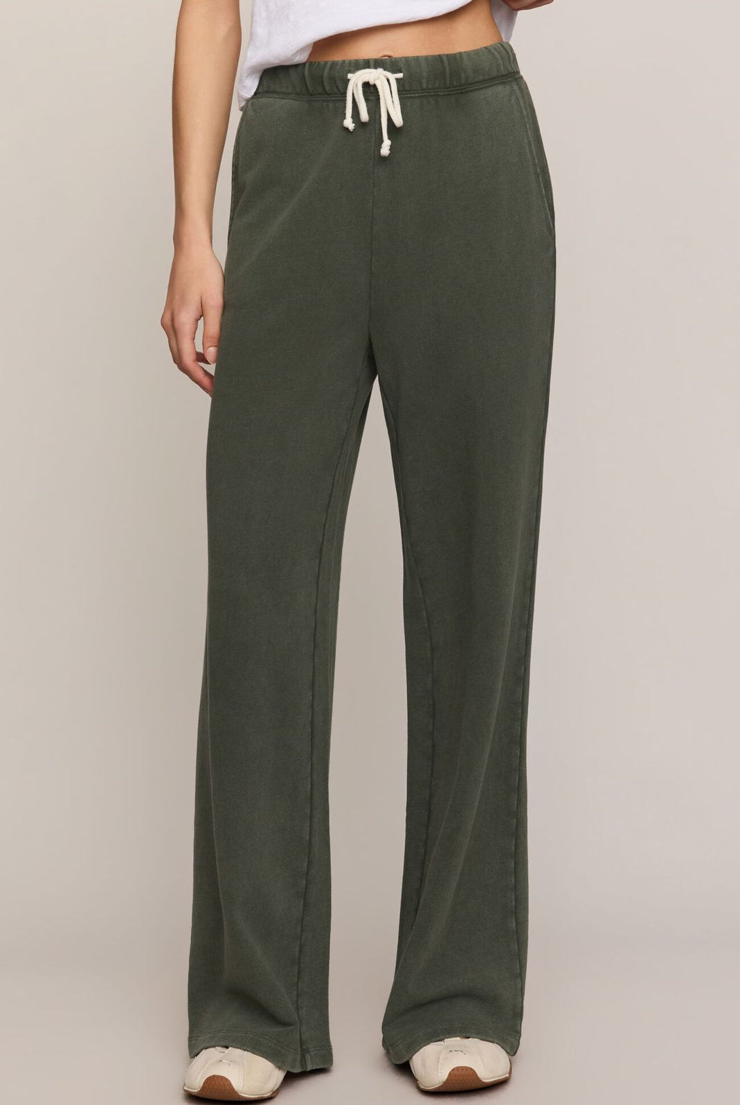 Z Supply: Hunter Knit Pant-Classic Olive-4-Bottoms-Z SUPPLY-Usher & Co - Women's Boutique Located in Atoka, OK and Durant, OK