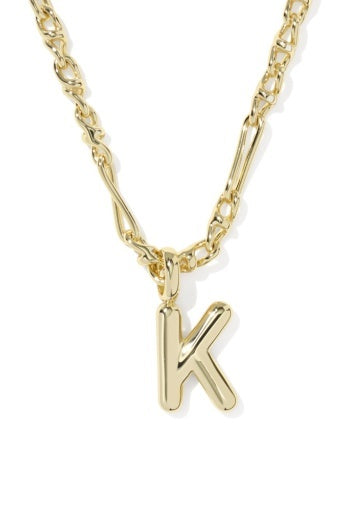 Kendra Scott: Bubble Letter Necklace-Gold-7- Jewelry-Kendra Scott-Usher & Co - Women's Boutique Located in Atoka, OK and Durant, OK