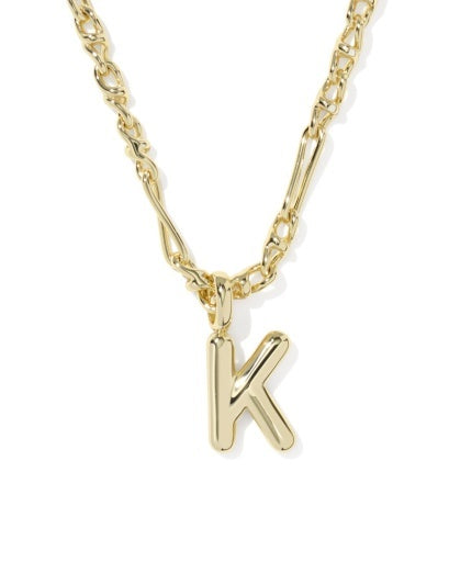 Kendra Scott: Bubble Letter Necklace-Gold-7- Jewelry-Kendra Scott-Usher & Co - Women's Boutique Located in Atoka, OK and Durant, OK