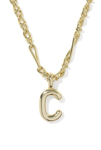 Kendra Scott: Bubble Letter Necklace-Gold-7- Jewelry-Kendra Scott-Usher & Co - Women's Boutique Located in Atoka, OK and Durant, OK