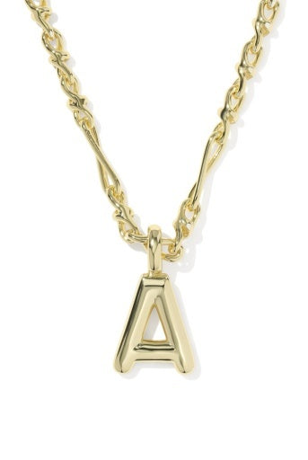 Kendra Scott: Bubble Letter Necklace-Gold-7- Jewelry-Kendra Scott-Usher & Co - Women's Boutique Located in Atoka, OK and Durant, OK
