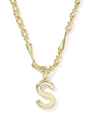Kendra Scott: Bubble Letter Necklace-Gold-7- Jewelry-Kendra Scott-Usher & Co - Women's Boutique Located in Atoka, OK and Durant, OK