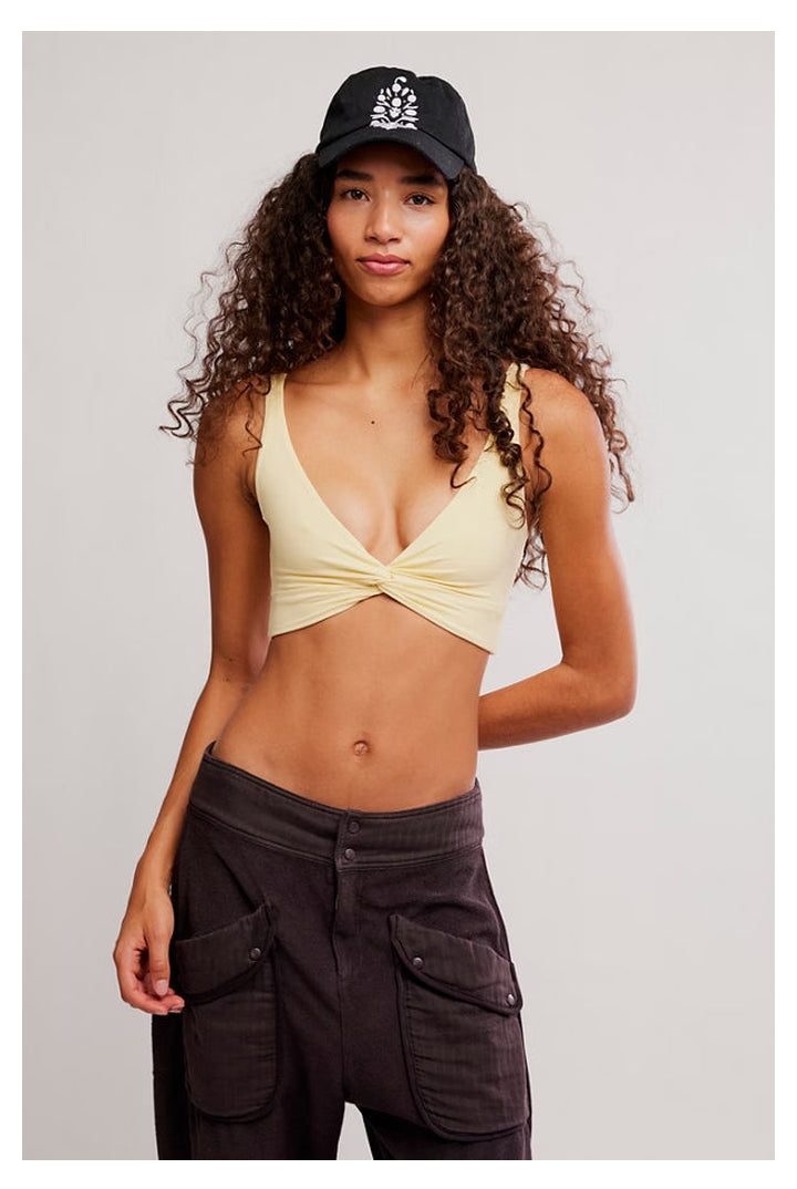 Free People Movement: Never Better Twist Crop - Sunlit Yellow-1- Tops-Free People Movement-Usher & Co - Women's Boutique Located in Atoka, OK and Durant, OK
