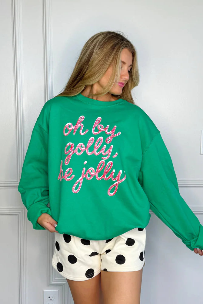 Oh By Golly Sweatshirt-1- Tops-Poppy & Pine-Usher & Co - Women's Boutique Located in Atoka, OK and Durant, OK