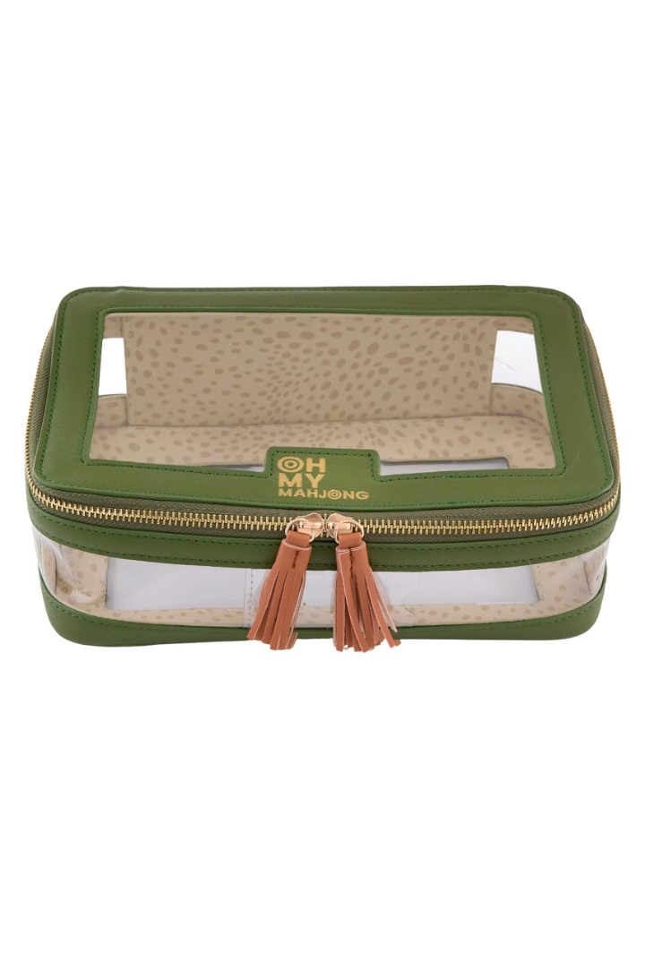 Oh My Mahjong: Olive Tile Storage Bag-11- Gift/Home-Oh My Mahjong-Usher & Co - Women's Boutique Located in Atoka, OK and Durant, OK