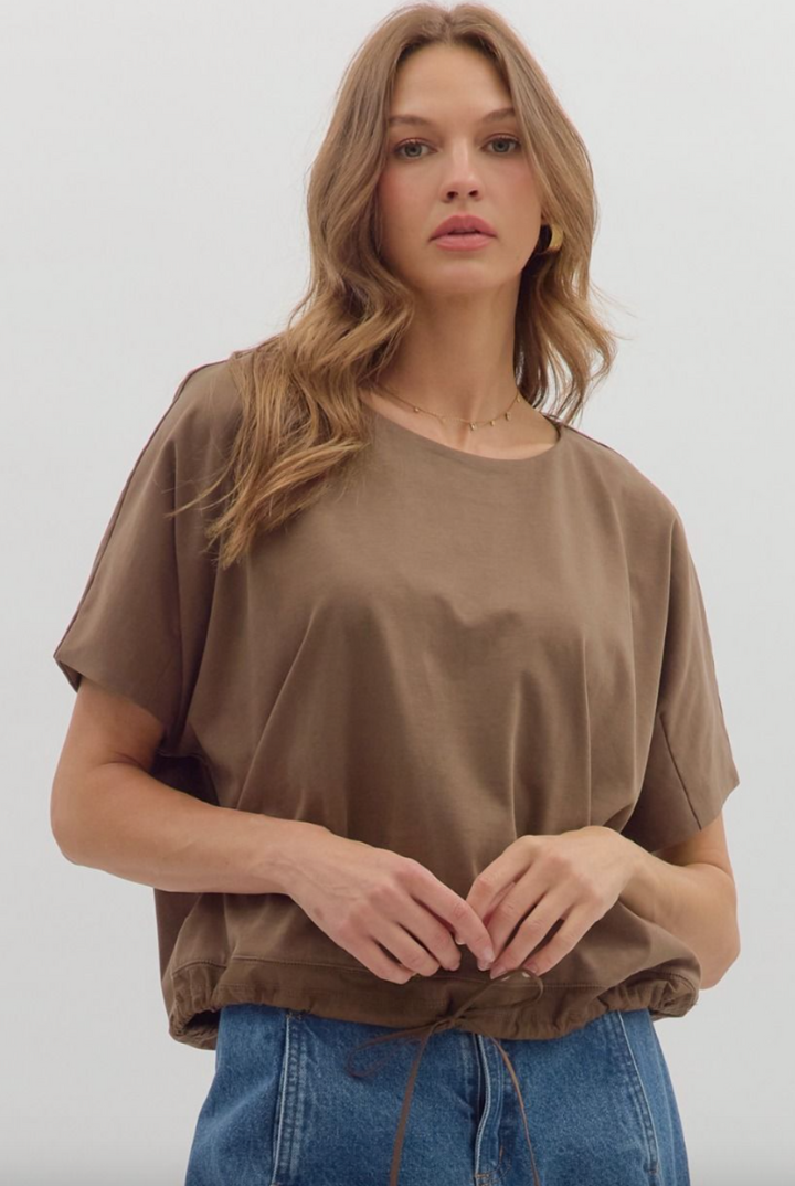 Everyday Drawstring Top-6- Dress/Romp/Jump-ENTRO-Usher & Co - Women's Boutique Located in Atoka, OK and Durant, OK