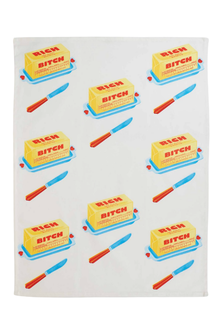 Rich Bitch Dish Towel-11- Gift/Home-Blue Q-Usher & Co - Women's Boutique Located in Atoka, OK and Durant, OK