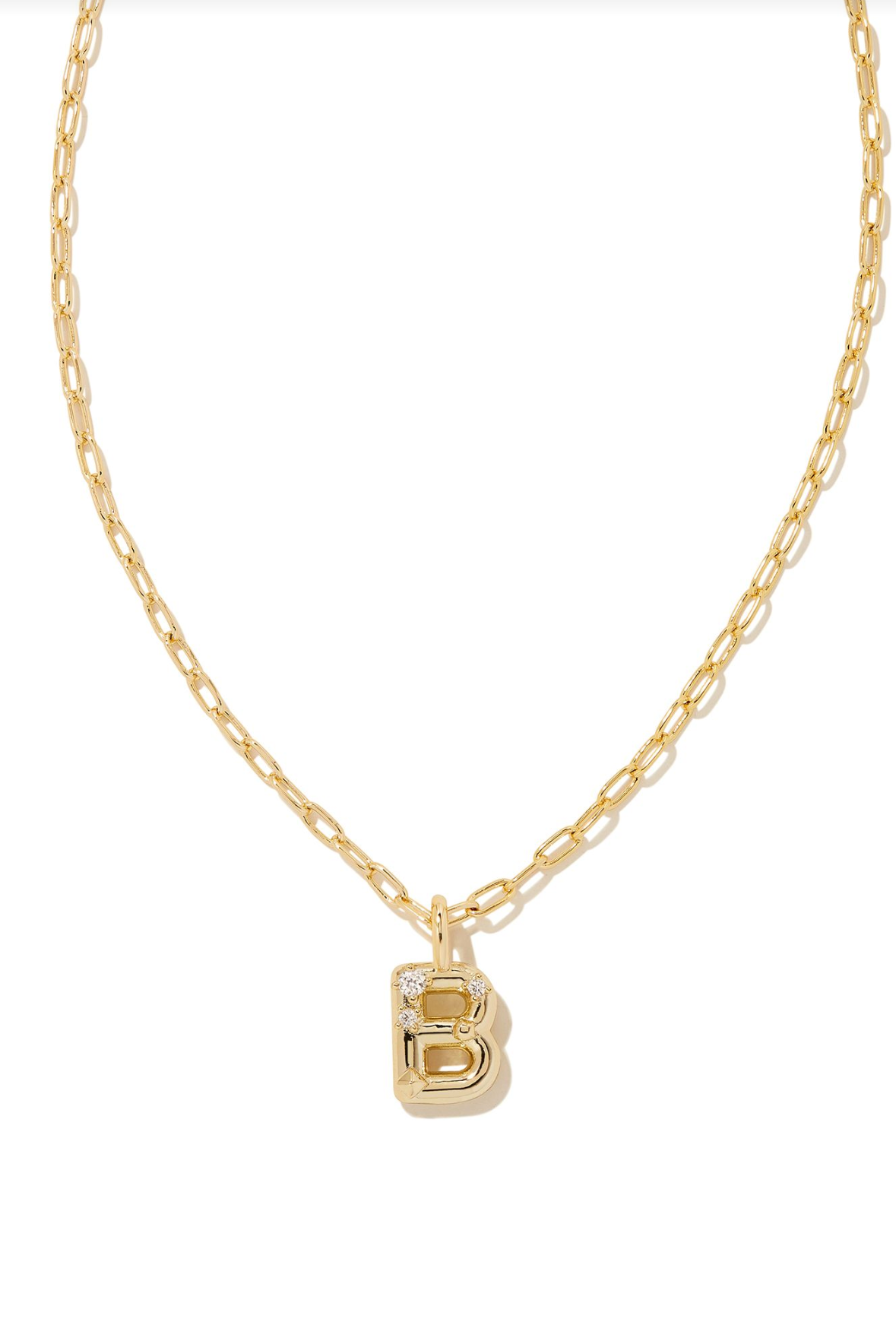 Kendra Scott: Crystal Letter Necklace Gold-7- Jewelry-Kendra Scott-Usher & Co - Women's Boutique Located in Atoka, OK and Durant, OK