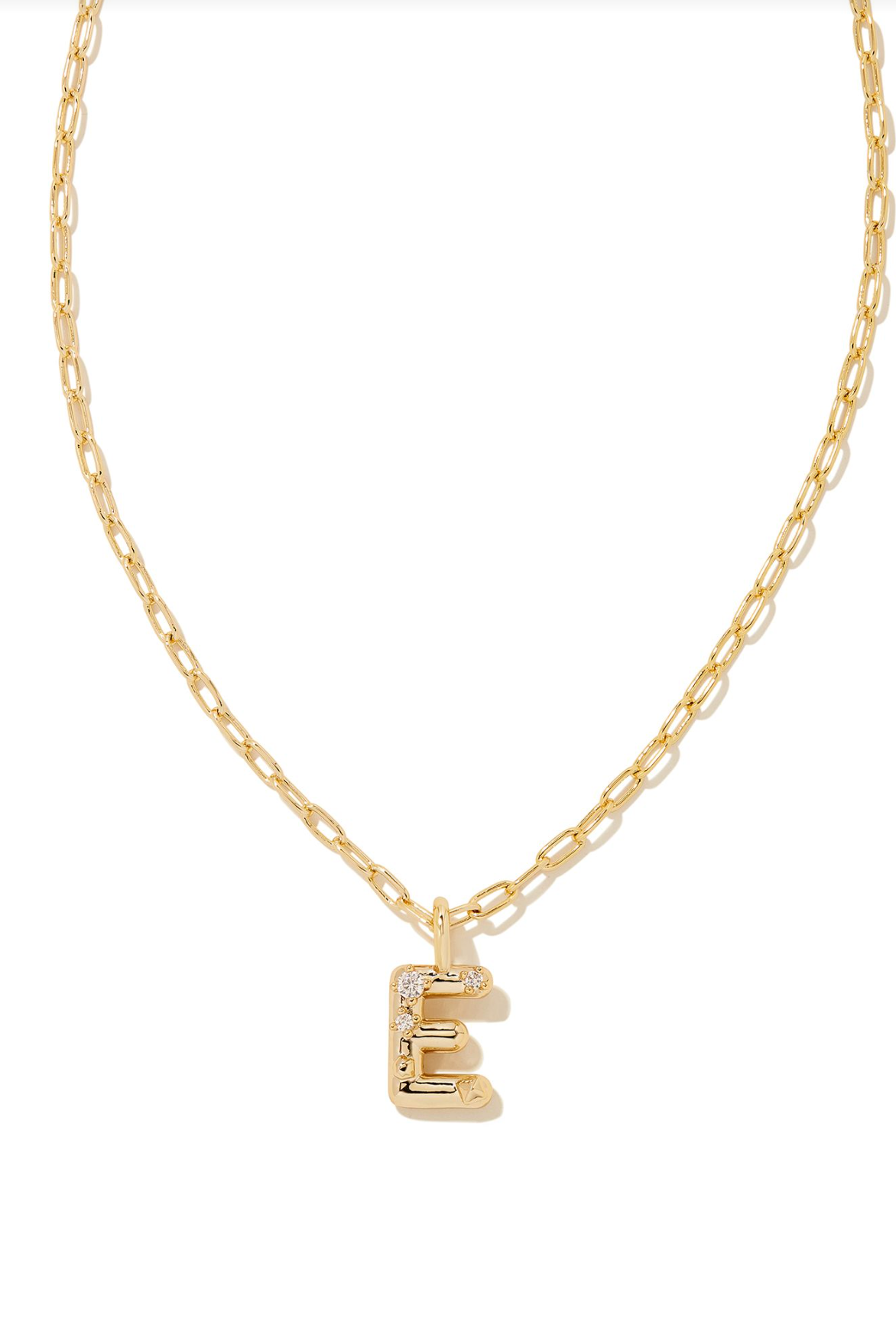 Kendra Scott: Crystal Letter Necklace Gold-7- Jewelry-Kendra Scott-Usher & Co - Women's Boutique Located in Atoka, OK and Durant, OK