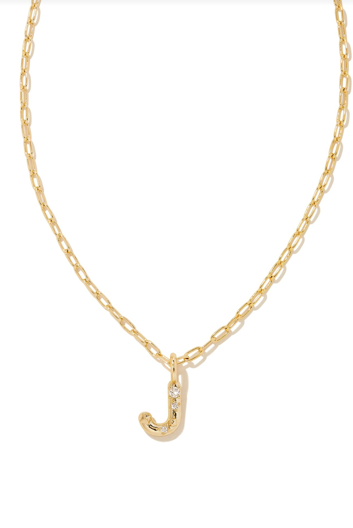 Kendra Scott: Crystal Letter Necklace Gold-7- Jewelry-Kendra Scott-Usher & Co - Women's Boutique Located in Atoka, OK and Durant, OK