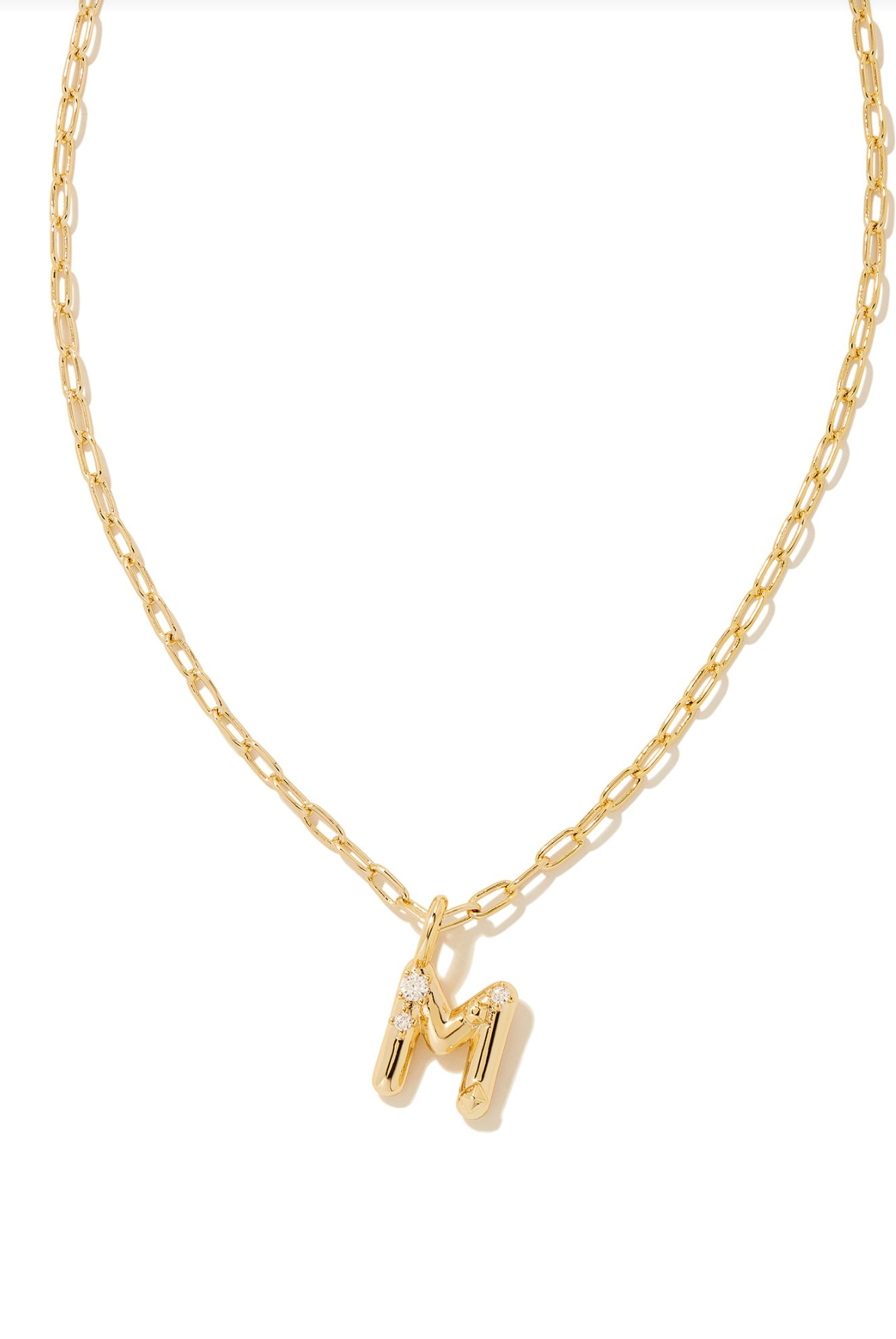 Kendra Scott: Crystal Letter Necklace Gold-7- Jewelry-Kendra Scott-Usher & Co - Women's Boutique Located in Atoka, OK and Durant, OK