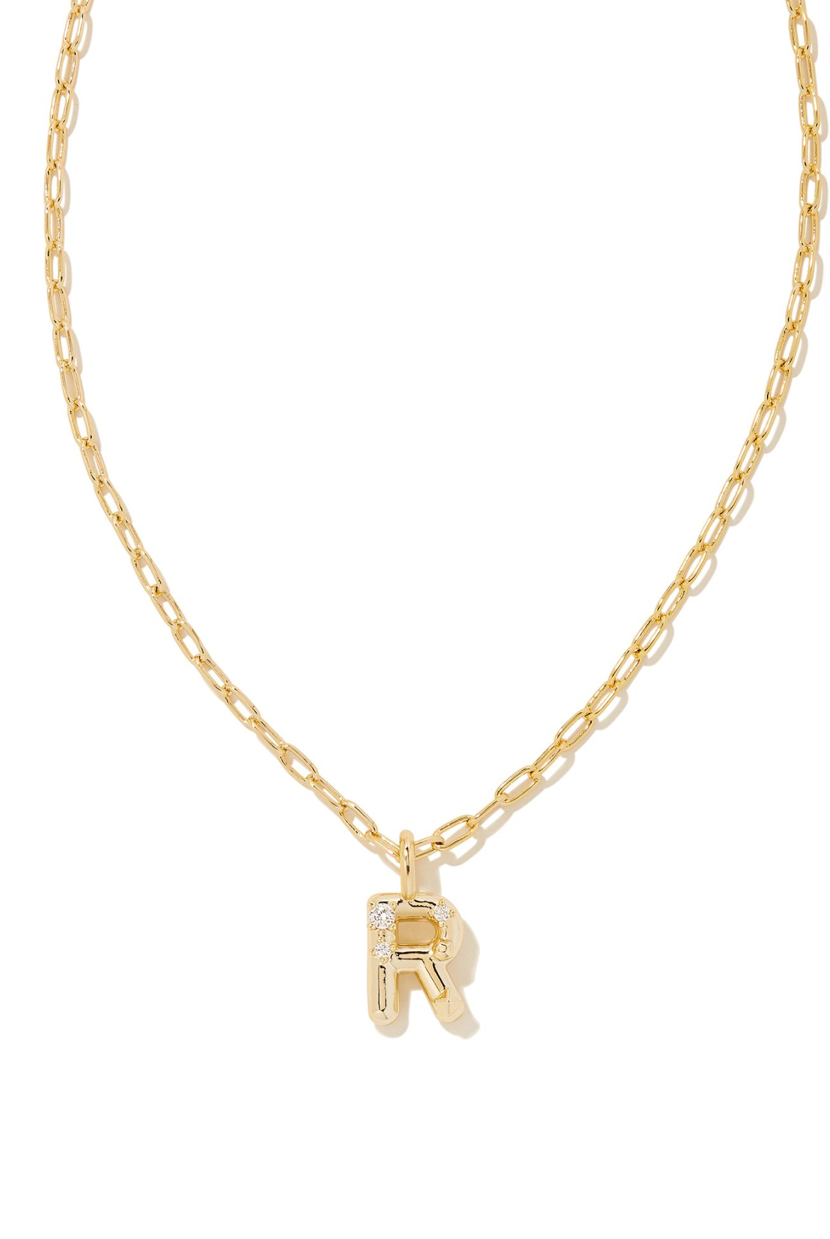 Kendra Scott: Crystal Letter Necklace Gold-7- Jewelry-Kendra Scott-Usher & Co - Women's Boutique Located in Atoka, OK and Durant, OK