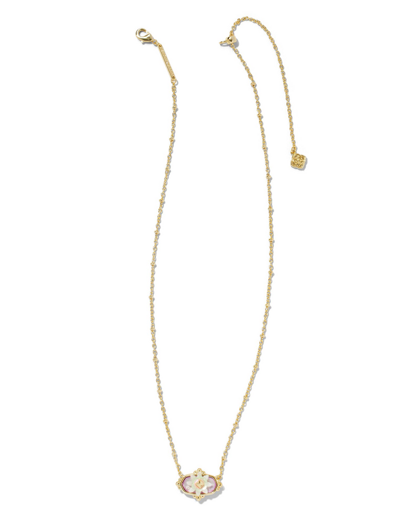 Kendra Scott: Elisa Flower Framed Necklace-Gold-Necklaces-Kendra Scott-Usher & Co - Women's Boutique Located in Atoka, OK and Durant, OK