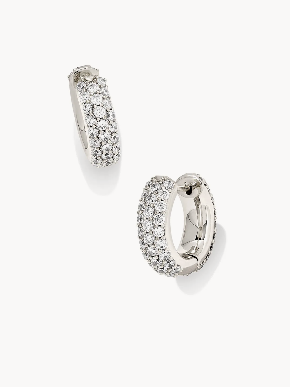 Kendra Scott: Mikki Pave Huggie-7- Jewelry-Kendra Scott-Usher & Co - Women's Boutique Located in Atoka, OK and Durant, OK