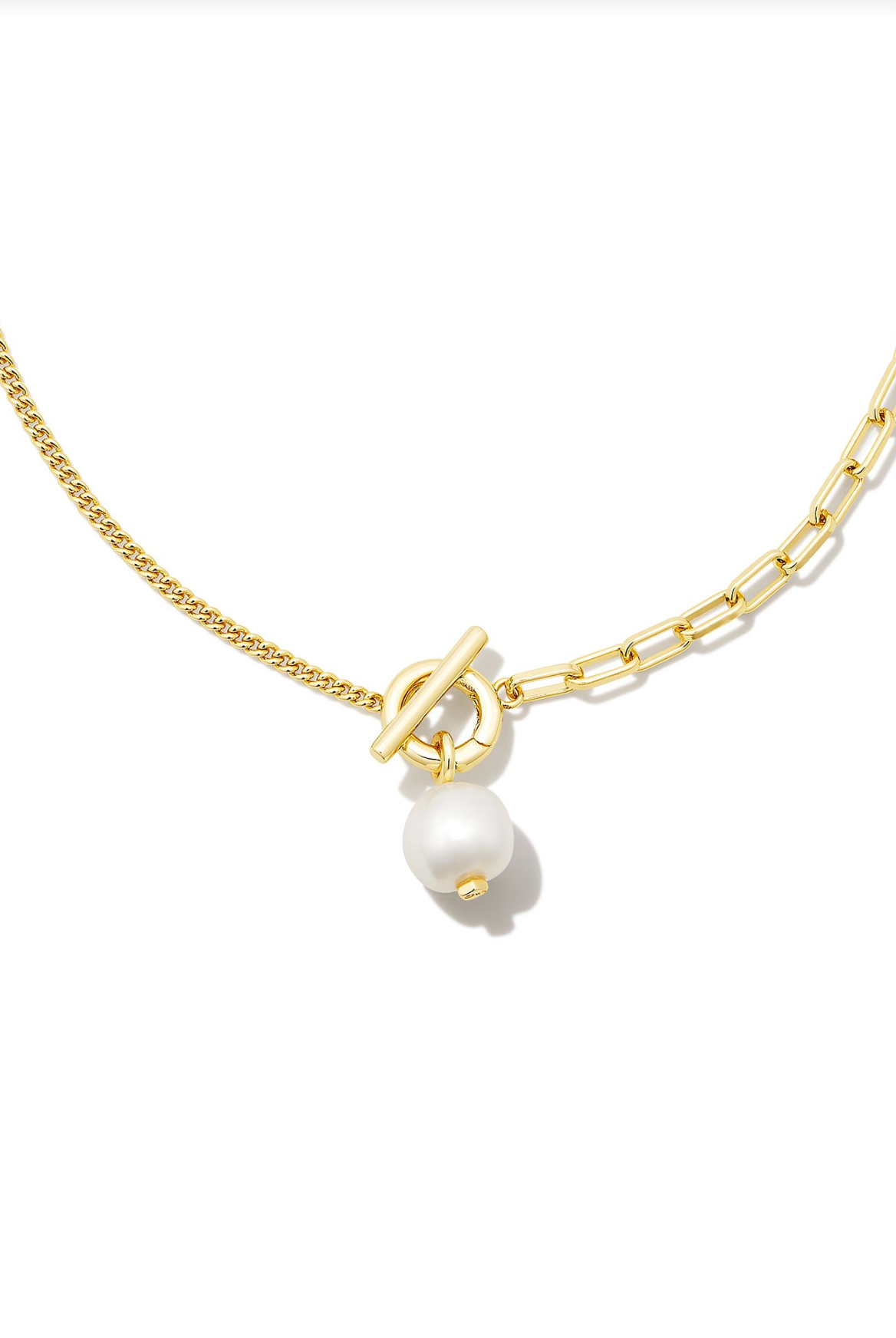 Kendra Scott: Leighton Pearl Chain Necklace-Gold-7- Jewelry-Kendra Scott-Usher & Co - Women's Boutique Located in Atoka, OK and Durant, OK