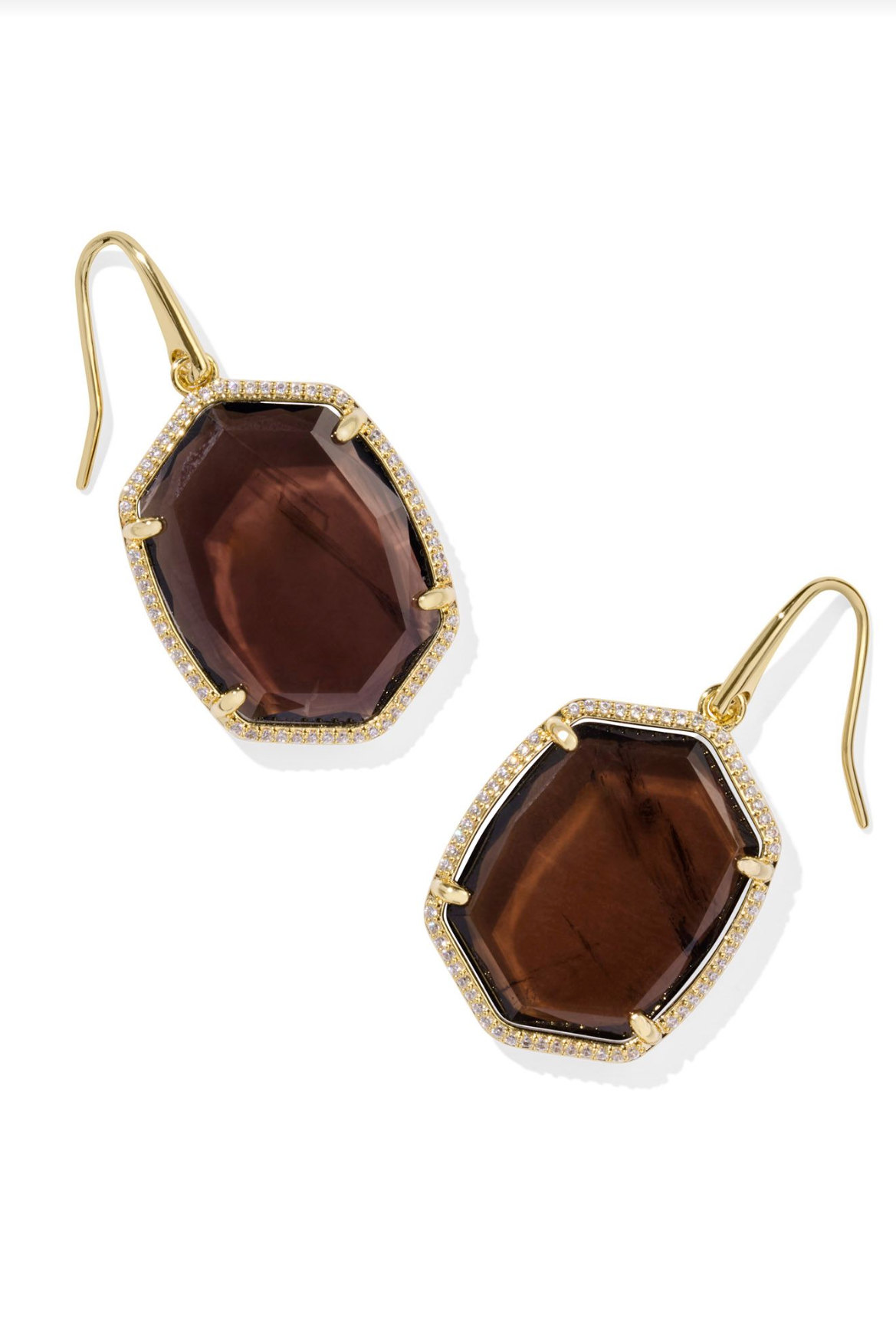 Kendra Scott: Daphne Pave Framed Earring-Gold-7- Jewelry-Kendra Scott-Usher & Co - Women's Boutique Located in Atoka, OK and Durant, OK