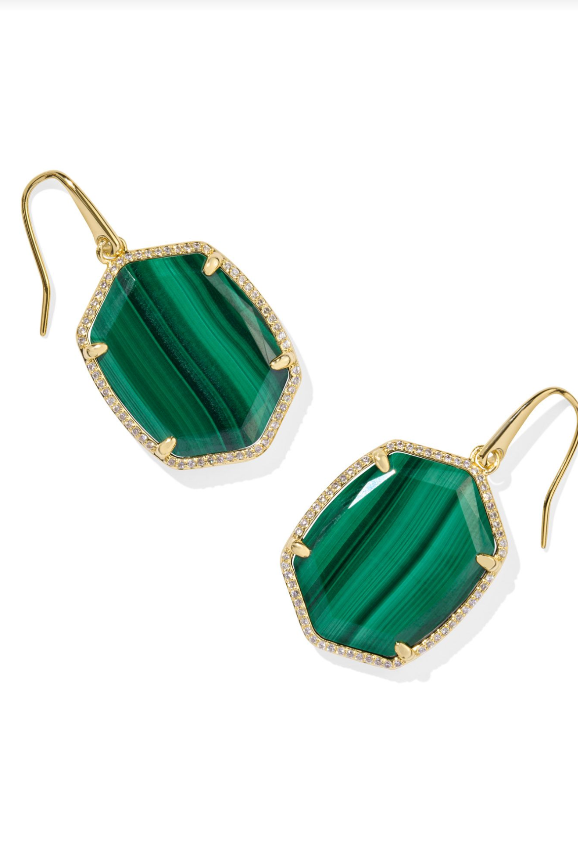 Kendra Scott: Daphne Pave Framed Earring-Gold-7- Jewelry-Kendra Scott-Usher & Co - Women's Boutique Located in Atoka, OK and Durant, OK