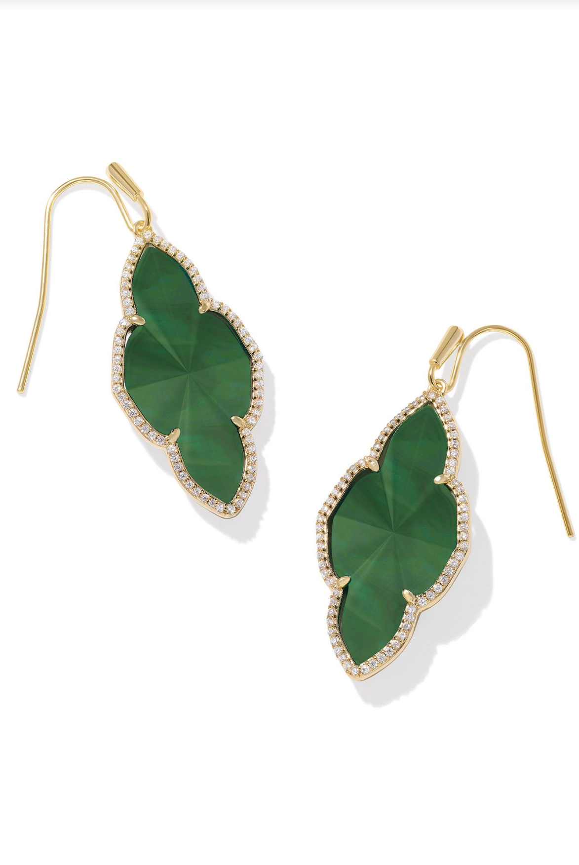 Kendra Scott: Abbie Pave Drop Earrings-Gold-7- Jewelry-Kendra Scott-Usher & Co - Women's Boutique Located in Atoka, OK and Durant, OK