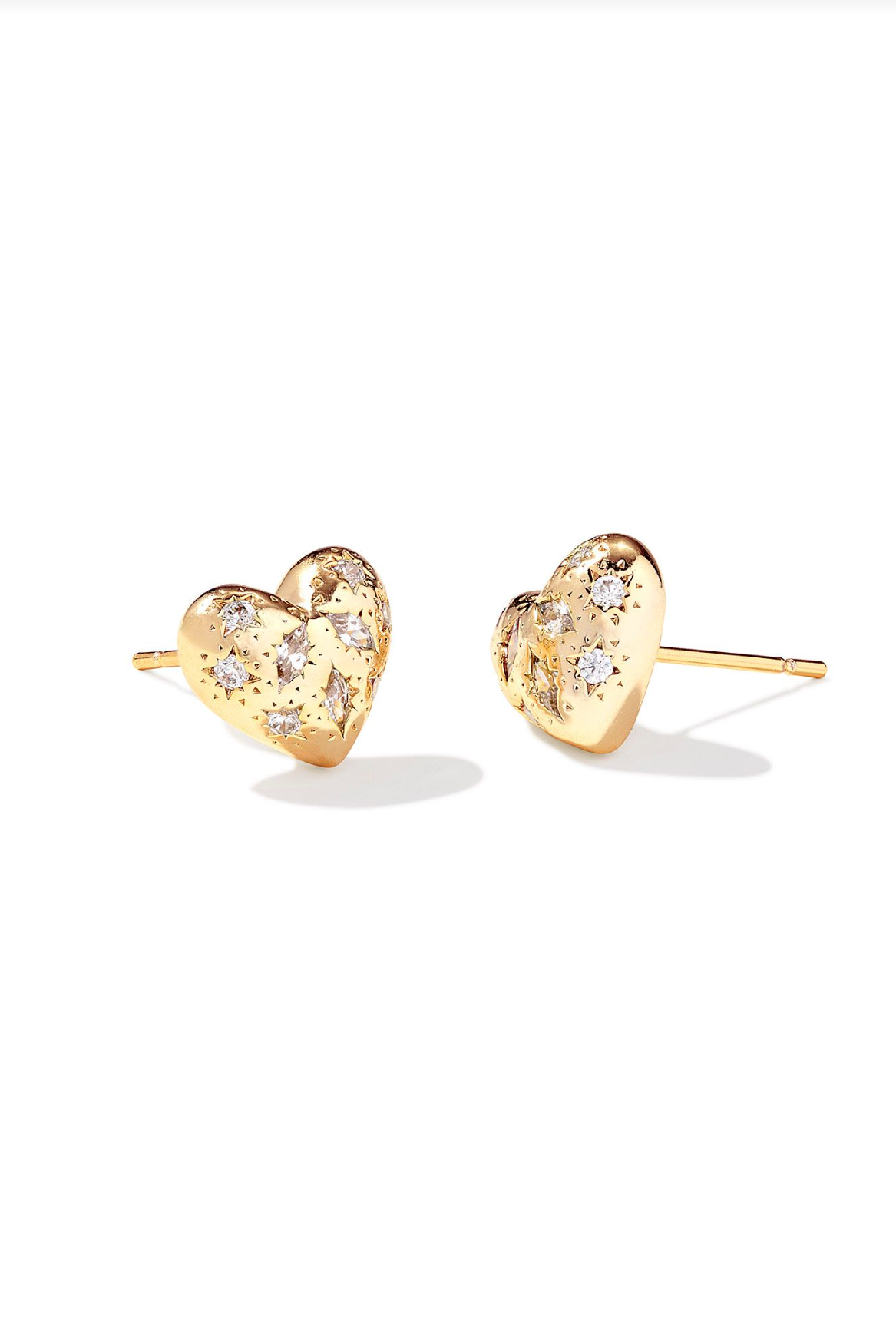 Kendra Scott: Holland Hear Stud-Gold-7- Jewelry-Kendra Scott-Usher & Co - Women's Boutique Located in Atoka, OK and Durant, OK