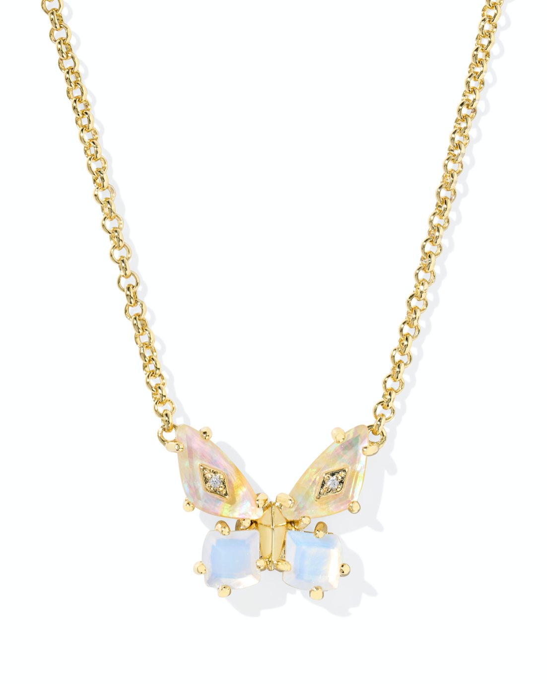 KENDRA SCOTT: Bianca Butterfly Pendant Necklace-Gold Iridescent White-7- Jewelry-Kendra Scott-Usher & Co - Women's Boutique Located in Atoka, OK and Durant, OK