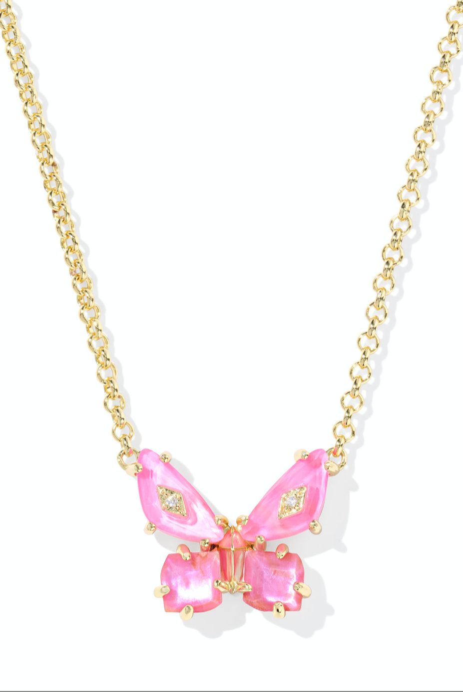 KENDRA SCOTT: Bianca Butterfly Pendant Necklace-Gold Pink Mix-7- Jewelry-Kendra Scott-Usher & Co - Women's Boutique Located in Atoka, OK and Durant, OK