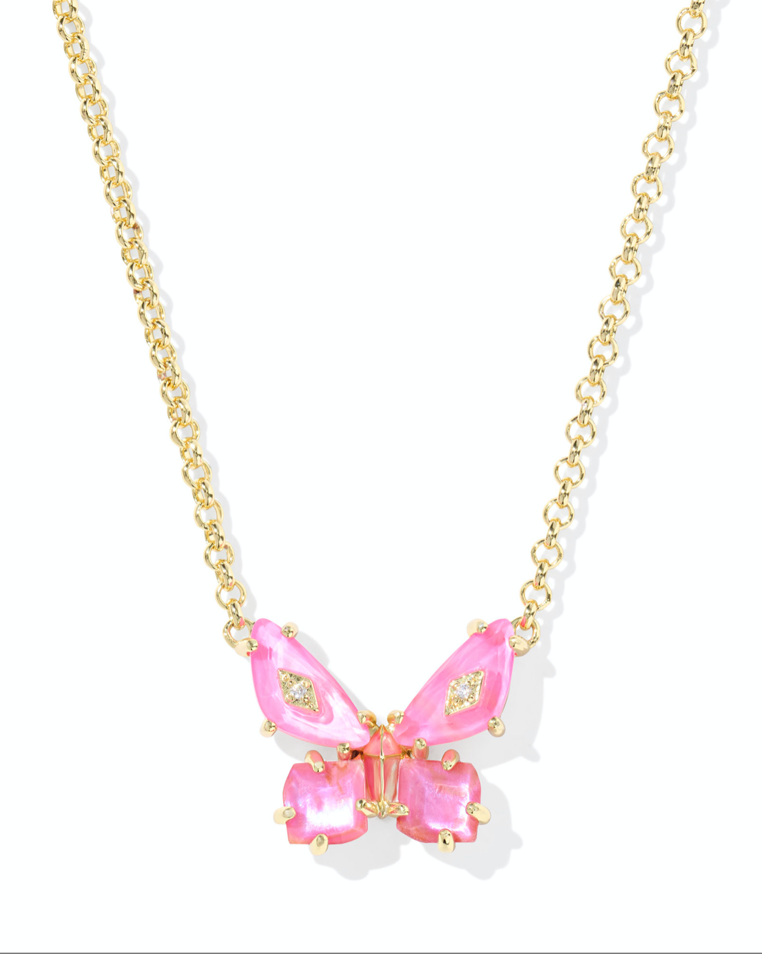KENDRA SCOTT: Bianca Butterfly Pendant Necklace-Gold Pink Mix-7- Jewelry-Kendra Scott-Usher & Co - Women's Boutique Located in Atoka, OK and Durant, OK