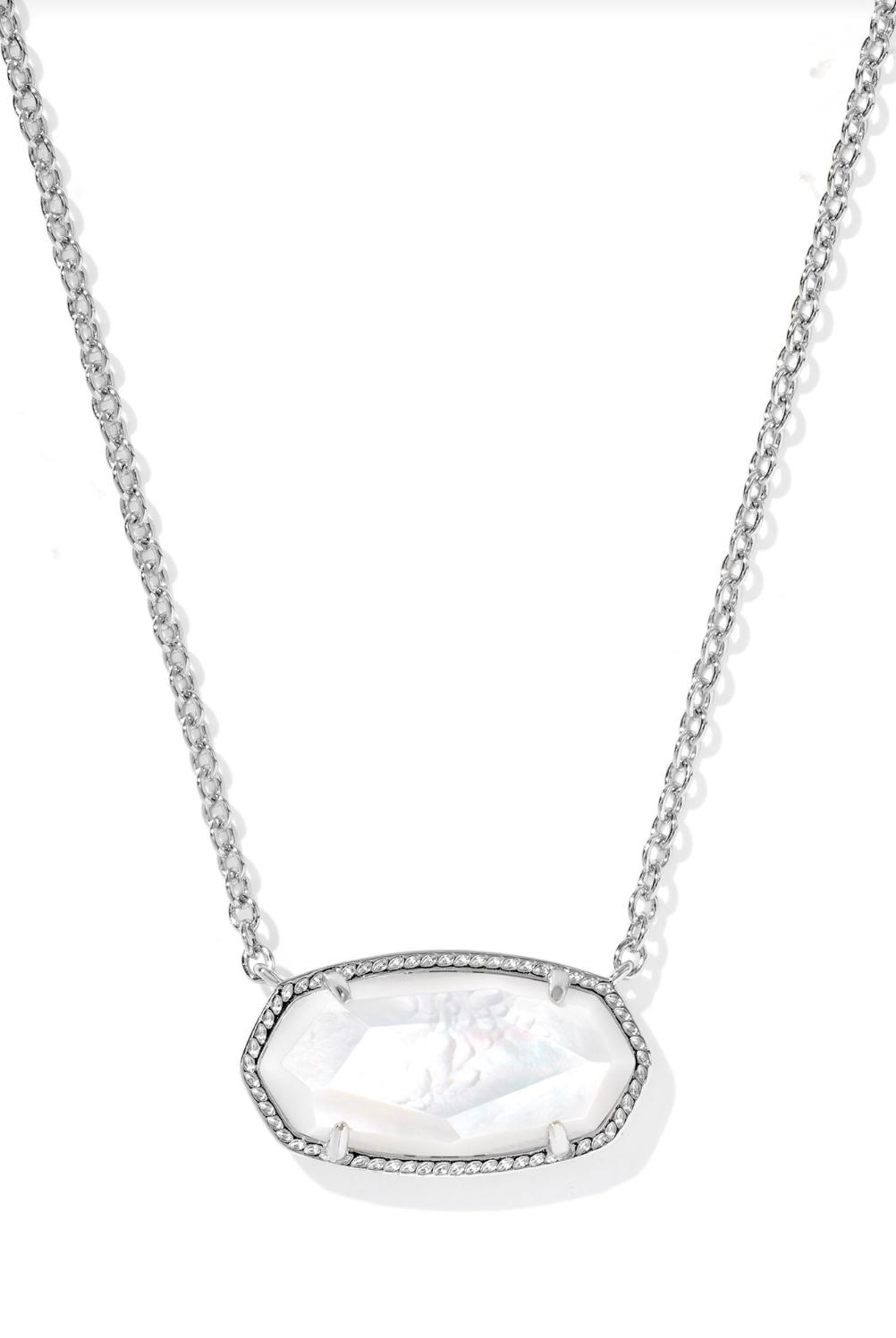 KENDRA SCOTT: Elisa Statement Necklace-Silver Ivory Mother of Pearl-7- Jewelry-Kendra Scott-Usher & Co - Women's Boutique Located in Atoka, OK and Durant, OK