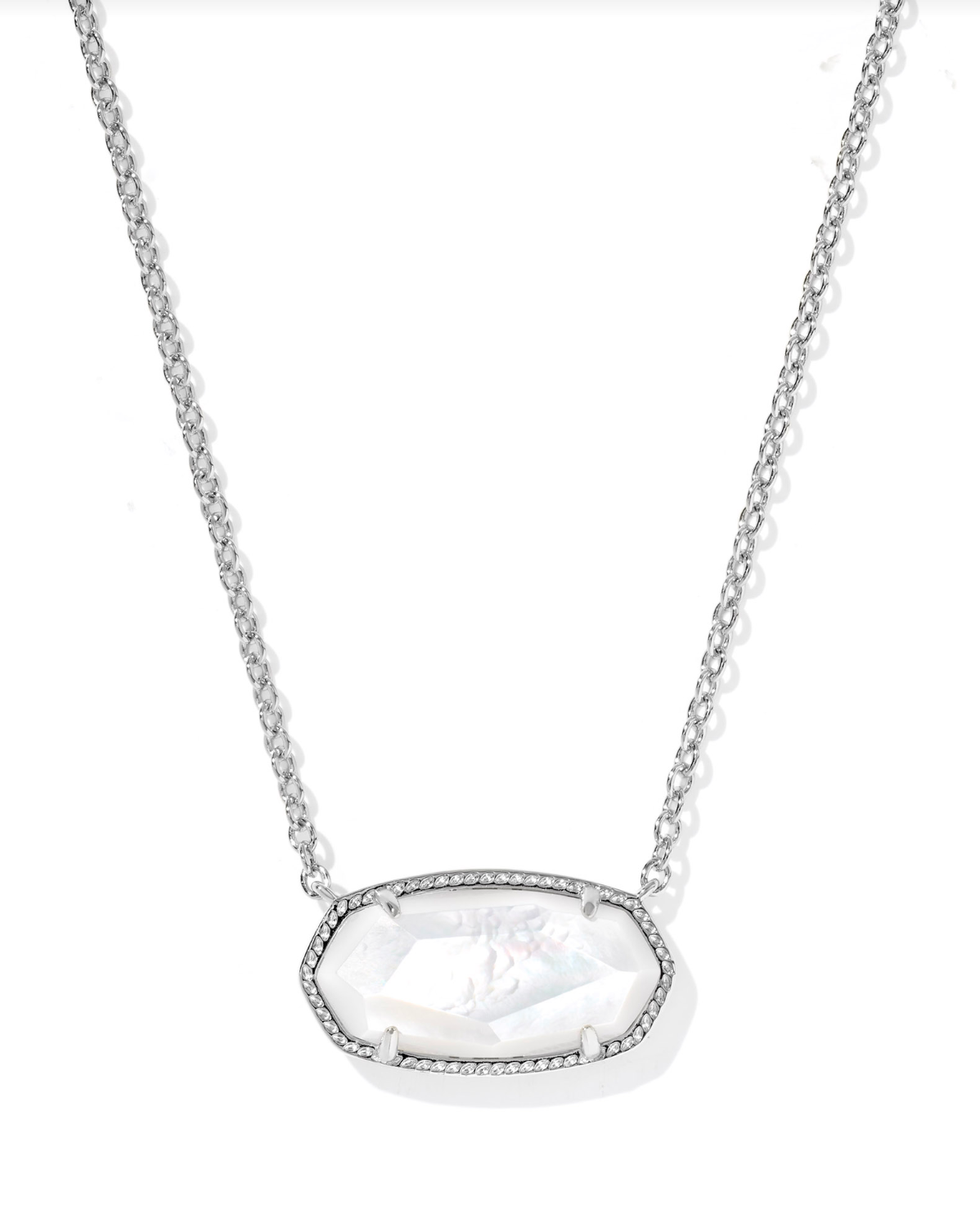 KENDRA SCOTT: Elisa Statement Necklace-Silver Ivory Mother of Pearl-7- Jewelry-Kendra Scott-Usher & Co - Women's Boutique Located in Atoka, OK and Durant, OK