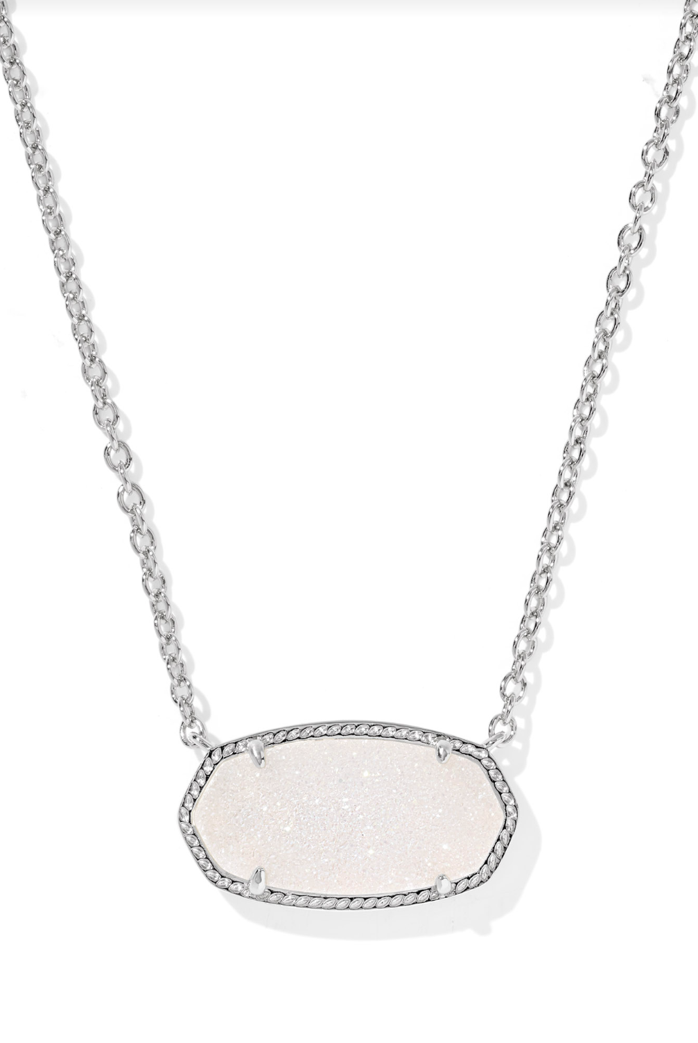 KENDRA SCOTT: Elisa Statement Necklace-Silver Iridescent Drusy-7- Jewelry-Kendra Scott-Usher & Co - Women's Boutique Located in Atoka, OK and Durant, OK