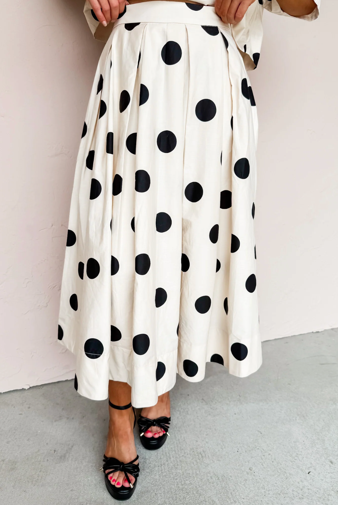 Analise Polka Dot Skirt-4- Bottoms-Heyson-Usher & Co - Women's Boutique Located in Atoka, OK and Durant, OK