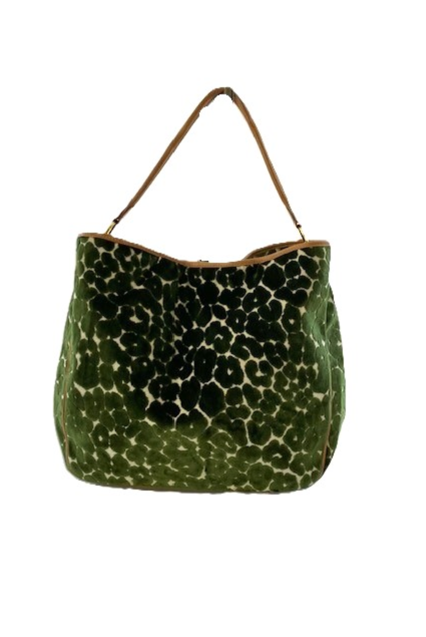 Glenda Gies: Olivia-Avocado Green Chenille Cheetah-10- Bags/Wallets-Glenda Gies-Usher & Co - Women's Boutique Located in Atoka, OK and Durant, OK