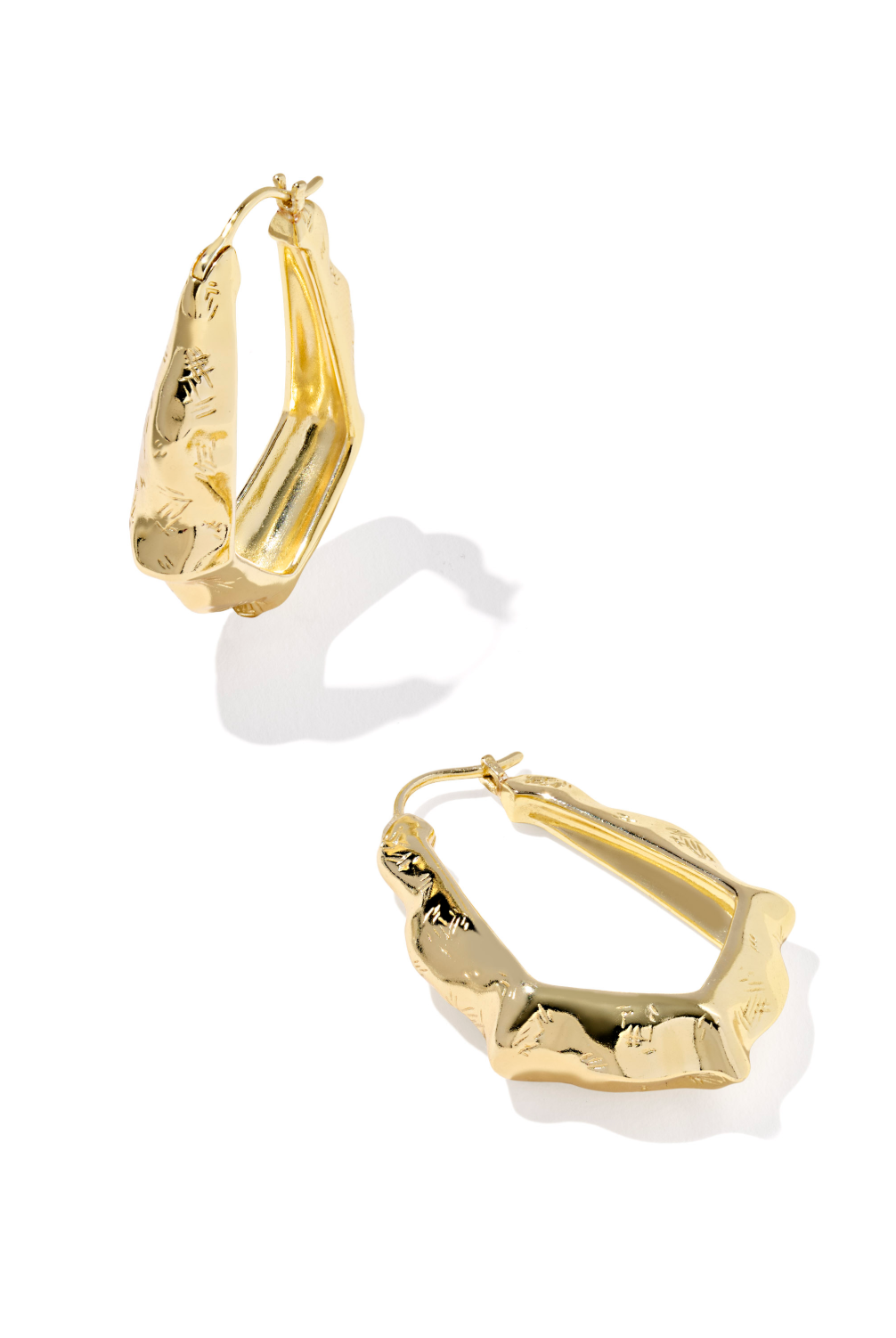 Kendra Scott: Adriana Scallop Frame Hoops-Gold-7- Jewelry-KENDRA SCOTT-Usher & Co - Women's Boutique Located in Atoka, OK and Durant, OK