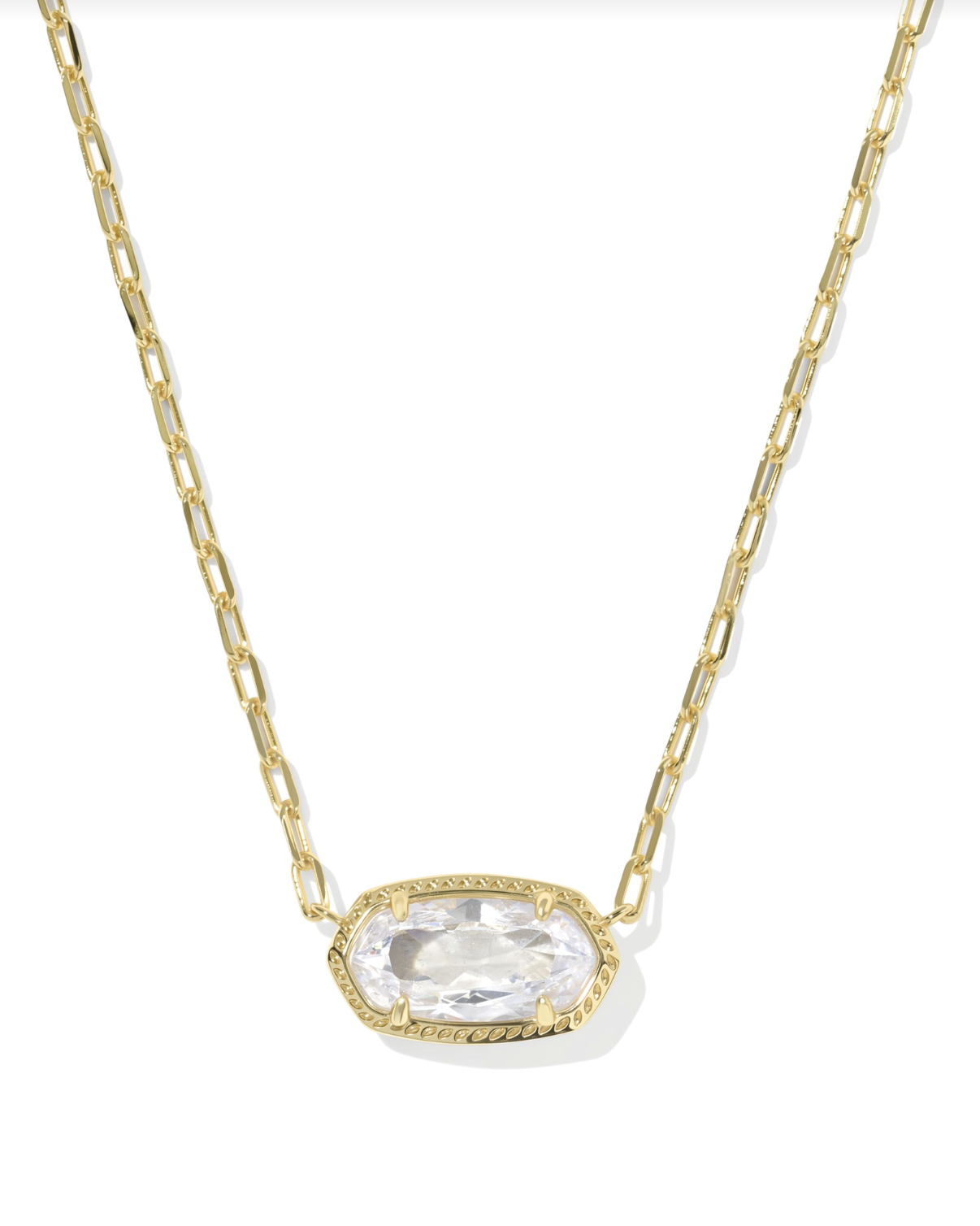 Kendra Scott: Elisa Luxe Necklace-Gold White CZ-7- Jewelry-KENDRA SCOTT-Usher & Co - Women's Boutique Located in Atoka, OK and Durant, OK