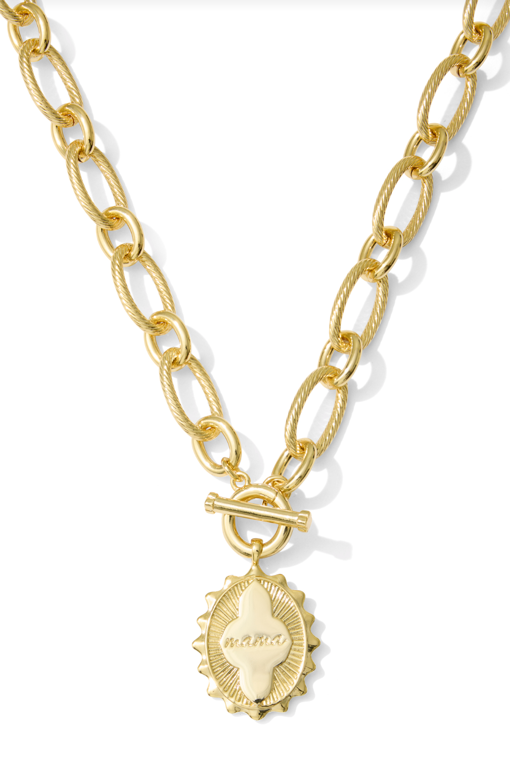 Kendra Scott: Mama Link and Chain Necklace-Gold-7- Jewelry-KENDRA SCOTT-Usher & Co - Women's Boutique Located in Atoka, OK and Durant, OK