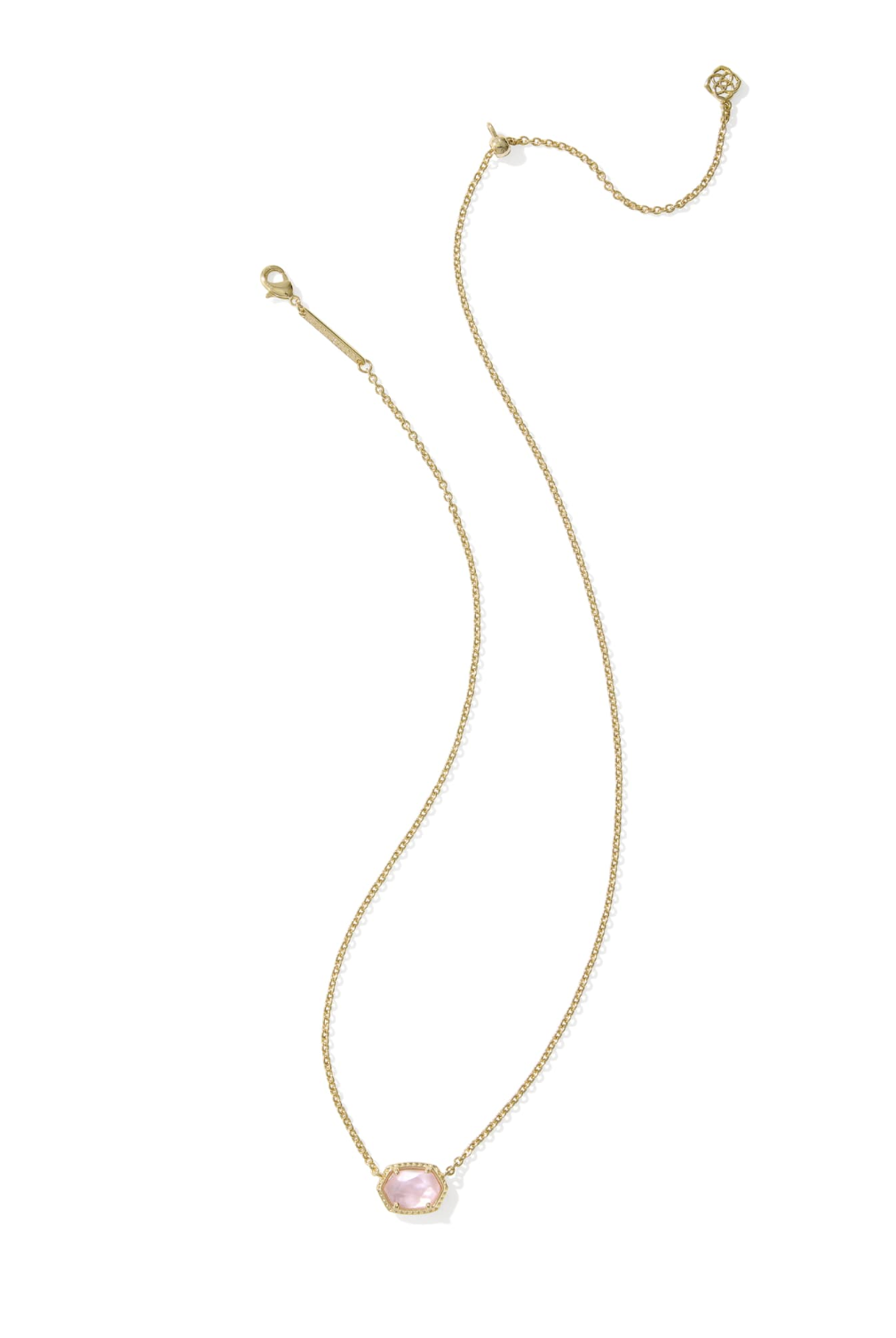 Kendra Scott Daphne Frame Short Pendant Necklace-Gold Light Pink Mother of Pearl-7- Jewelry-Kendra Scott-Usher & Co - Women's Boutique Located in Atoka, OK and Durant, OK