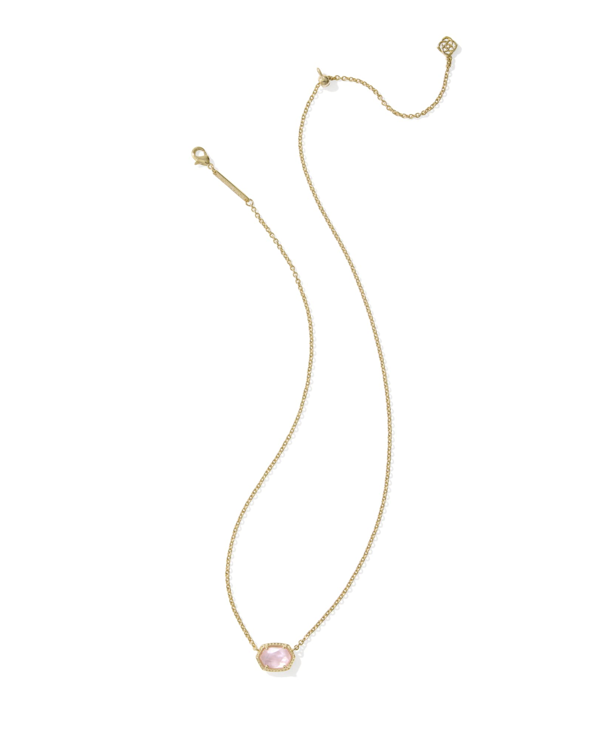 Kendra Scott Daphne Frame Short Pendant Necklace-Gold Light Pink Mother of Pearl-7- Jewelry-Kendra Scott-Usher & Co - Women's Boutique Located in Atoka, OK and Durant, OK