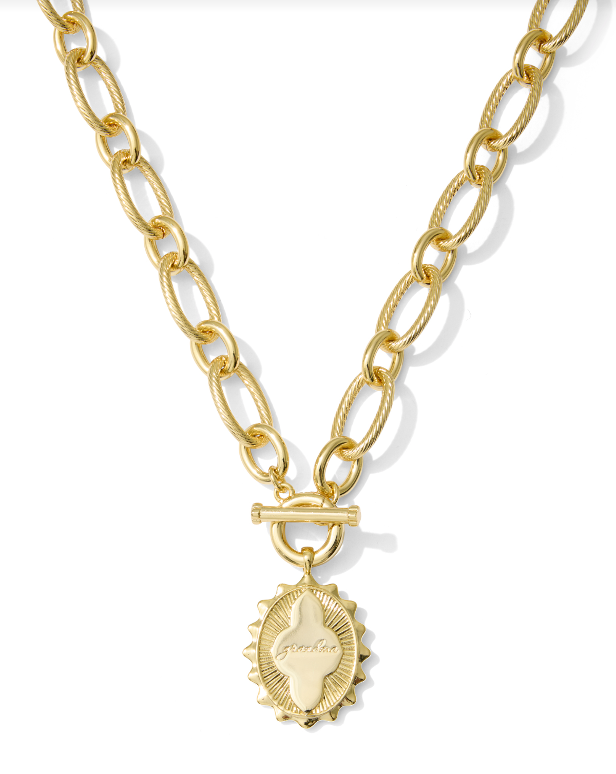 Kendra Scott: Grandma Link And Chain Necklace-Gold-7- Jewelry-Kendra Scott-Usher & Co - Women's Boutique Located in Atoka, OK and Durant, OK