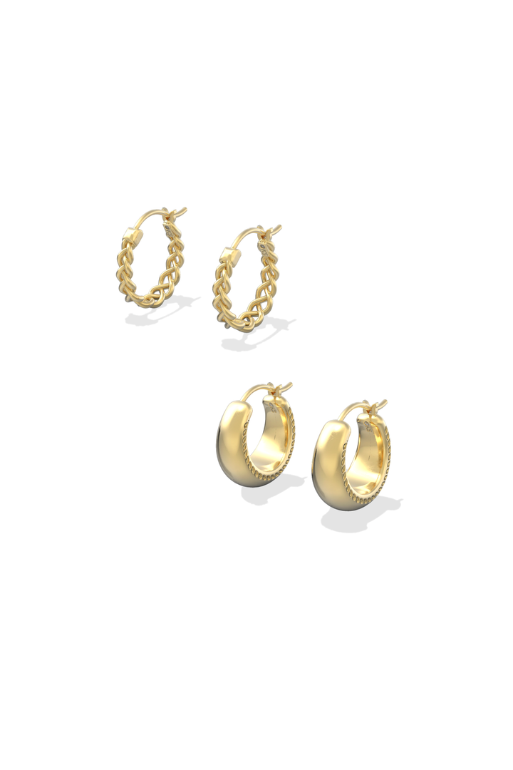 Kendra Scott: Gabriella Set Huggie - Gold Metal-7- Jewelry-Kendra Scott-Usher & Co - Women's Boutique Located in Atoka, OK and Durant, OK