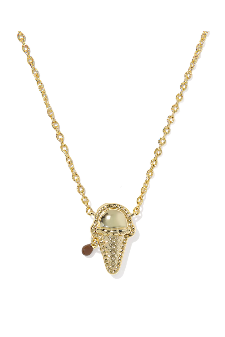 Kendra Scott: Ice Cream Necklace - Gold Brown Magnesite-7- Jewelry-Kendra Scott-Usher & Co - Women's Boutique Located in Atoka, OK and Durant, OK