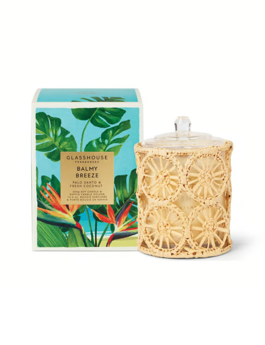 Glasshouse: Candle 13.4 oz - Balmy Breeze-11- Gift/Home-Glasshouse-Usher & Co - Women's Boutique Located in Atoka, OK and Durant, OK