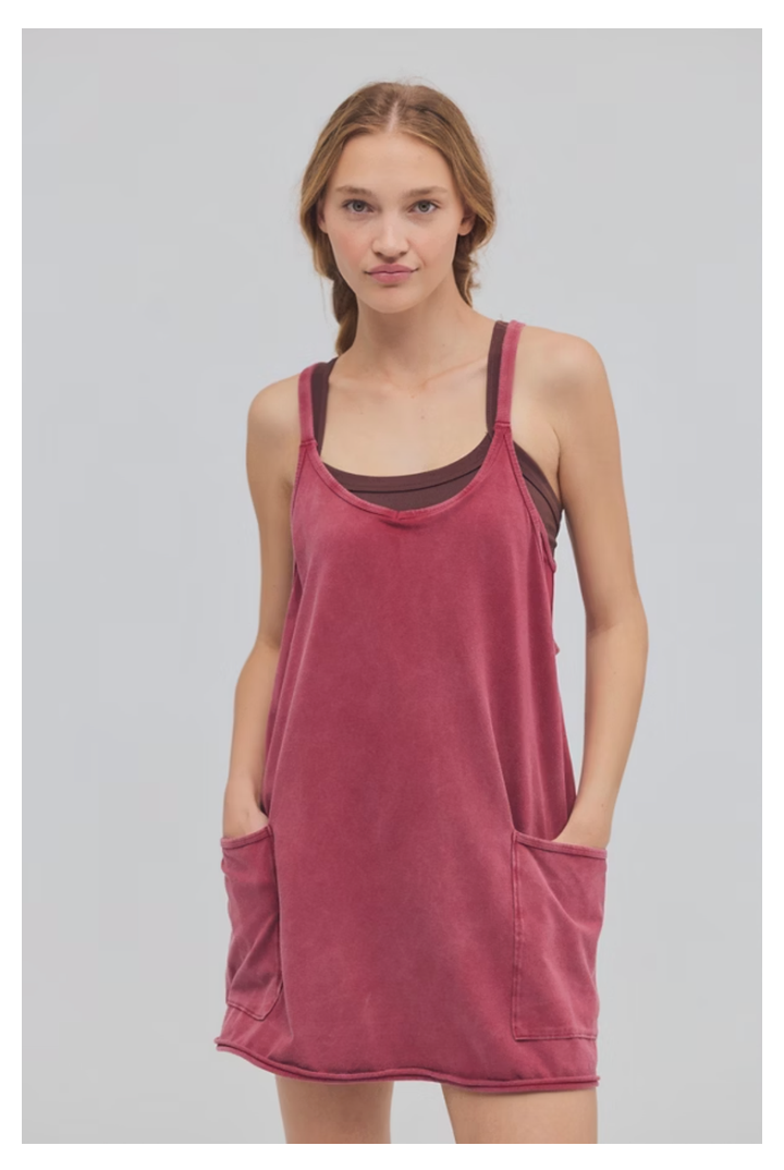 Free People Movement: Hot Shot Mini Dress - Brick-4- Bottoms-Free People Movement-Usher & Co - Women's Boutique Located in Atoka, OK and Durant, OK