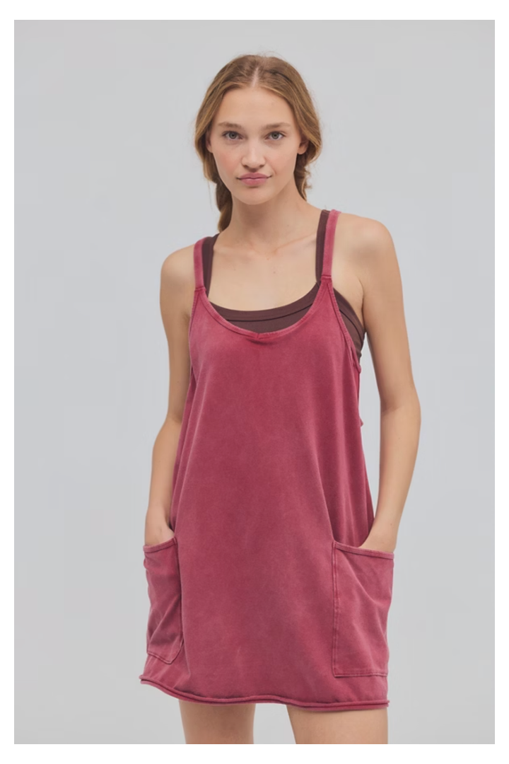 Free People Movement: Hot Shot Mini Dress - Brick-4- Bottoms-Free People Movement-Usher & Co - Women's Boutique Located in Atoka, OK and Durant, OK