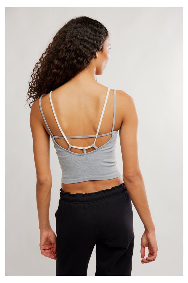 Free People Movement: All Clear Coastline Cami - Heather Grey Combo-1- Tops-Free People Movement-Usher & Co - Women's Boutique Located in Atoka, OK and Durant, OK