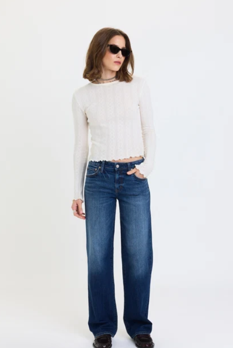 DAZE: Keeper Low Rise Straight-Dark Authentic-5- Denim-DAZE-Usher & Co - Women's Boutique Located in Atoka, OK and Durant, OK