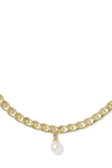 Kendra Scott: Oakland Pearl Chain Necklace-Gold Freshwater Cultured Pearl-7- Jewelry-Kendra Scott-Usher & Co - Women's Boutique Located in Atoka, OK and Durant, OK