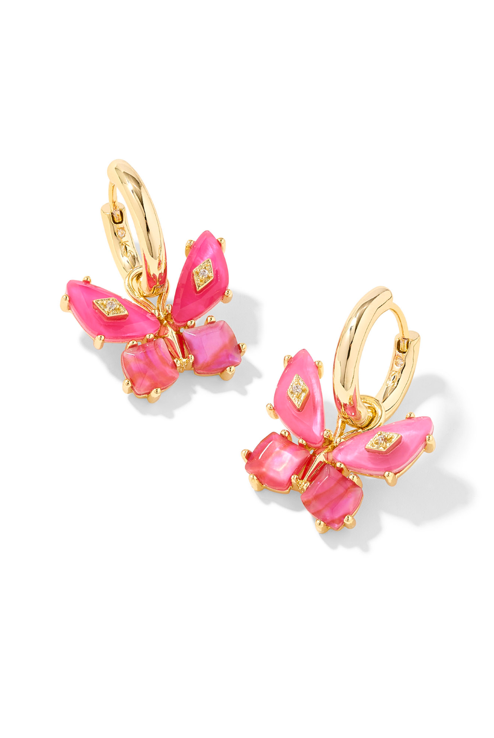 KENDRA SCOTT: Bianca Butterfly Huggies-Gold Pink Mix-7- Jewelry-Kendra Scott-Usher & Co - Women's Boutique Located in Atoka, OK and Durant, OK